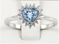Anello Promesse Donna Vita in Oro bianco Acquamarina 0.60 Ct ANC 66 - ANC 66